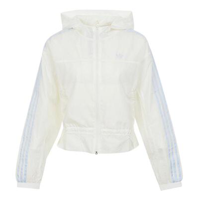 adidas阿迪达斯三叶草三条纹连帽外套2026春男小童夹克 KX7608