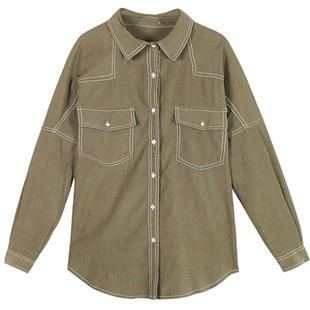 衬衫女初春秋季2024新款设计感小众衬衣复古港味宽松长袖轻熟上衣