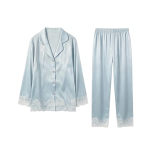 真丝睡衣女款夏季带胸垫高级感吊带四件套居家服送闺蜜妈妈礼盒装