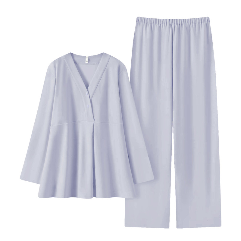 简约款带胸垫纯棉月子服春夏薄款