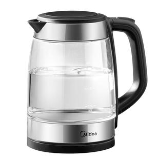 美的电热水壶家用高硼硅玻璃烧水壶一体自动断电保温大容量茶壶