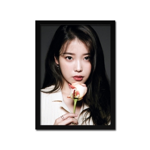 李知恩IU 女明星美女海报装饰画写真卧室宿舍书房相框墙画挂画