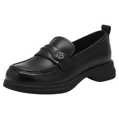 星期六厚底乐福鞋女一脚蹬小皮鞋