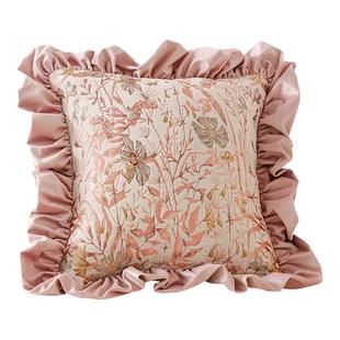 结婚法式抱枕沙发客厅异形花朵红靠垫高级感靠枕抱枕套不含芯靠背