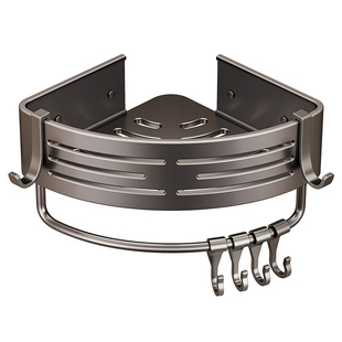 卫生间置物架免打孔浴室沐浴露枪灰三角架子淋浴房洗手间厕所收纳