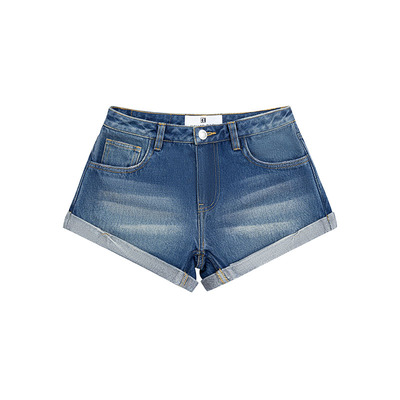 CalledBack蓝色牛仔短裤女