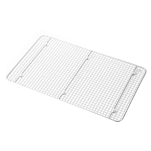 304不锈钢烧烤格网长方形网架方盘沥水网隔水沥油网带脚格子烤网