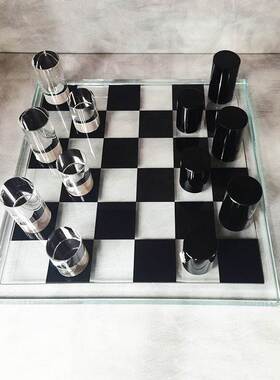 【样板房摆件】北欧家居创意棋盘简约新中式几何客厅办公室摆件