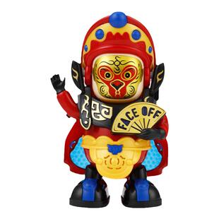 电动川剧变脸娃娃抖音同款自动变脸玩具京剧脸谱小机器人儿童玩偶