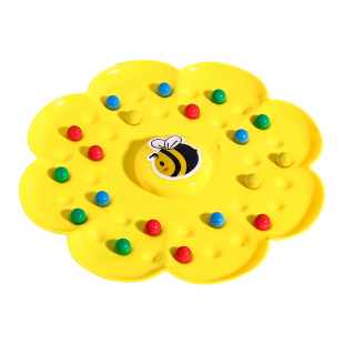 小蜜蜂采蜜磁性珠儿童钓鱼吃豆专注力玩具亲子互动双人对战的桌游