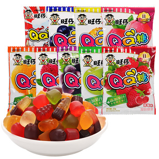 旺仔QQ糖60包休闲小零食软糖果汁糖水果糖儿时小吃网红六一大礼包