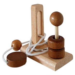 儿童拓扑学解绳环游戏桃园三拜高难度孔明锁小学生益智玩具男女孩