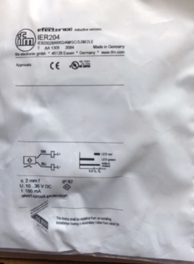 议价IER204 电感式传感器 IEB2002BARKG/AM/SC/3,0M/2LED德国易福