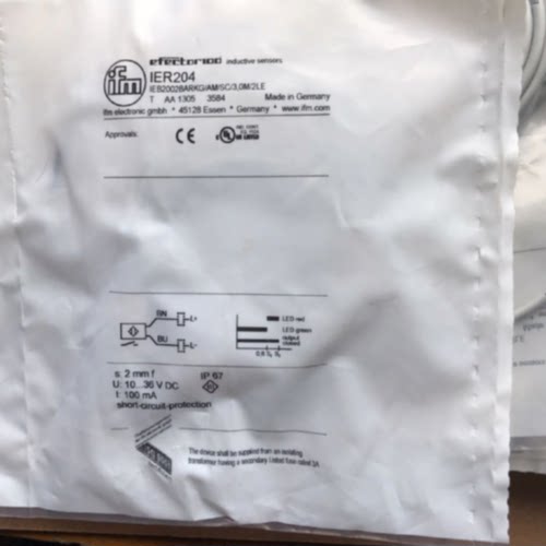 议价IER204 电感式传感器 IEB2002BARKG/AM/SC/3,0M/2LED德国易福