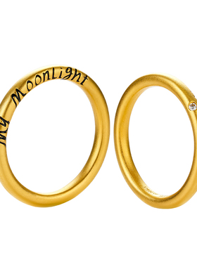 足金999黄金戒指表白系列情书