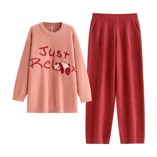 家乐芬睡衣女秋冬款半边绒软糯加厚加绒珊瑚绒家居服韩版高级冬装