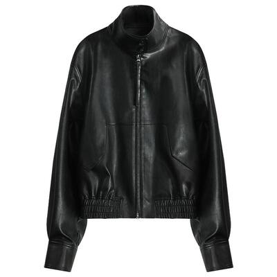 COCOBELLA短款廓形PU夹克外套