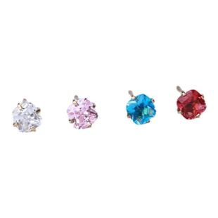 经典公主方钻耳钉医用钢防过敏预防耳洞发炎316L钛钢养耳洞耳骨钉