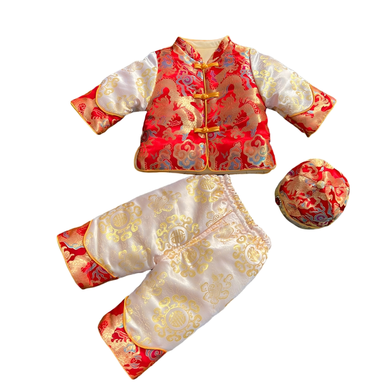 宝宝抓周礼服唐装冬季厚款拜年服