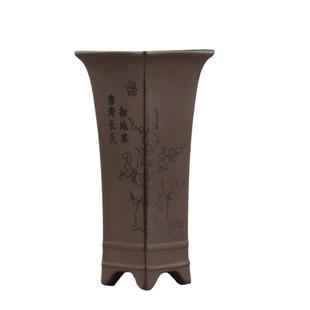 紫砂盆四方六方兰花盆绿植物盆栽大号手工多肉盆景栽盆菖蒲花卉