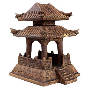 假山摆件配件造景四方亭子鱼缸装饰品造景小摆件鱼池装饰品吸水石