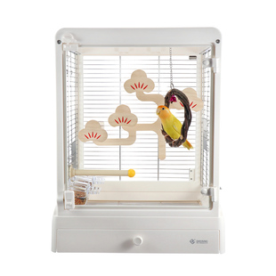 不锈钢鹦鹉笼防飞溅家用别墅铁丝鸟笼保温保暖笼子豪华达洋B4002