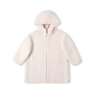 OPCP儿童皮草外套秋冬新款女童仿水貂毛男童金貂绒毛毛大衣中长款