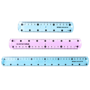 晨光软尺小学生一年级专用尺子套装多功能透明塑料尺可弯曲15cm带波浪线直尺30cm三角尺套装绘图长尺初中生用