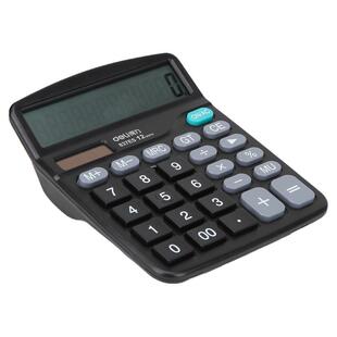 得力文具计算器837es计算机财务会计12位太阳能计算器 办公用品