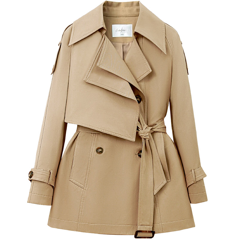 风衣女款2024新款高级感超好看外套短款大衣女小个子英伦风春秋款