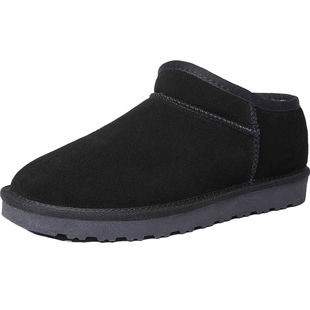 皮毛一体雪地靴男冬季加绒加厚羊毛东北棉鞋女防寒保暖情侣面包鞋