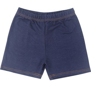 夏仿牛仔安全裤3分打底裤大码弹力短裤防走光三分加肥加大修身