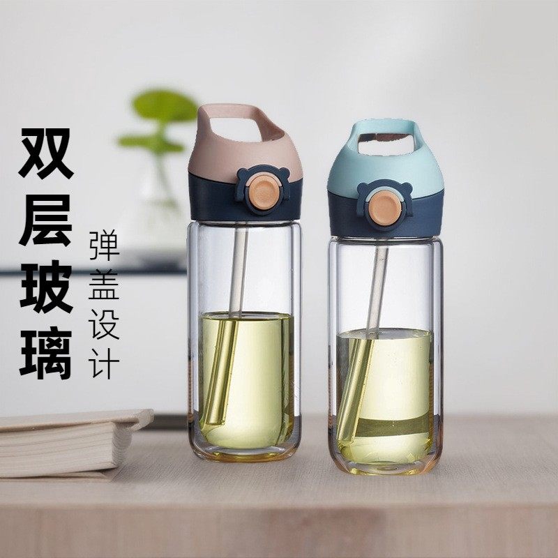 双层玻璃杯男女士加厚隔热水杯批发商务办公家用泡茶杯玻璃杯