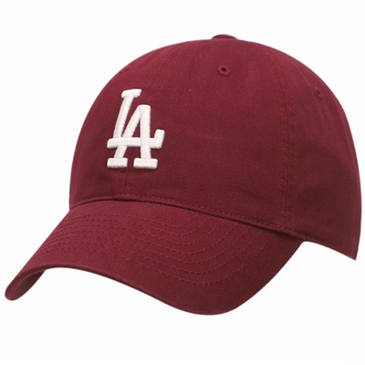 MLB棒球帽男女运动帽新年款红色休闲百搭纯色运动鸭舌帽3ACP6601N