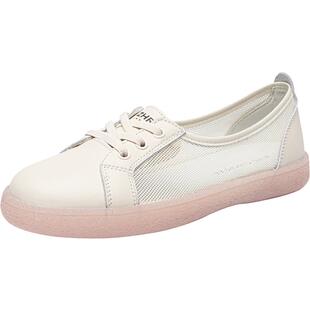 ZHR透气小白鞋女2025新款夏季网眼薄款凉鞋平底休闲鞋软底女鞋轻