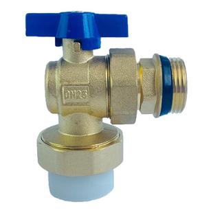 黄铜地暖分水器阀门角式球PERT32球阀1寸内丝球阀全铜过滤放水阀