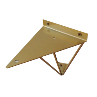 金色三角支架墙上置物架三脚架厨房金属托架壁挂式一字搁板支撑架