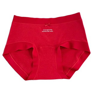 秋冬保暖毛茸茸内裤女中腰纯棉抵挡三角裤女生包臀亲肤磨毛羊绒感