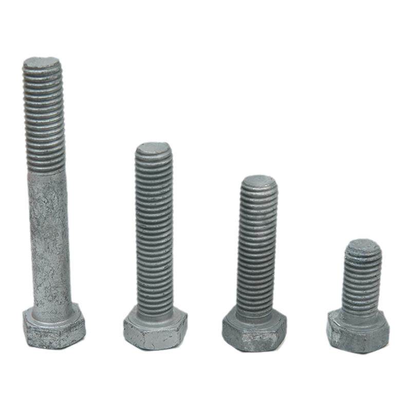 热镀锌螺丝全牙8.8级热浸锌外六角半牙单头碳钢长螺杆螺栓高强度