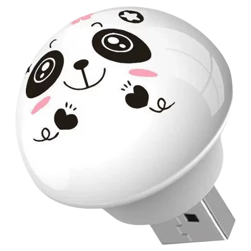智能声控熊猫节能USB小夜灯