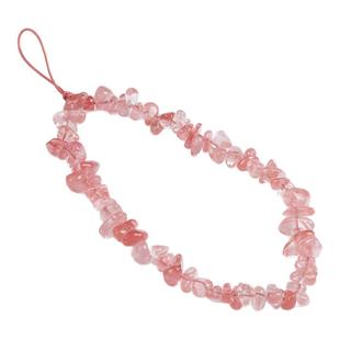 天然西瓜晶手机链女2025年新款可爱甜美少女心手腕绳手工串珠包挂相机u盘钥匙扣链绳高档粉色系水晶手机挂绳