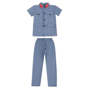 儿童红军演出服红色革命衣服八路军战士军装男女闪闪红星舞蹈服装