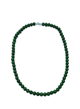 祖母绿百搭纯银接头菩提根项链