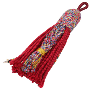 藏式棉线辫子流苏穗子手搓棉线手工diy配饰文玩挂绳手串吊饰混色