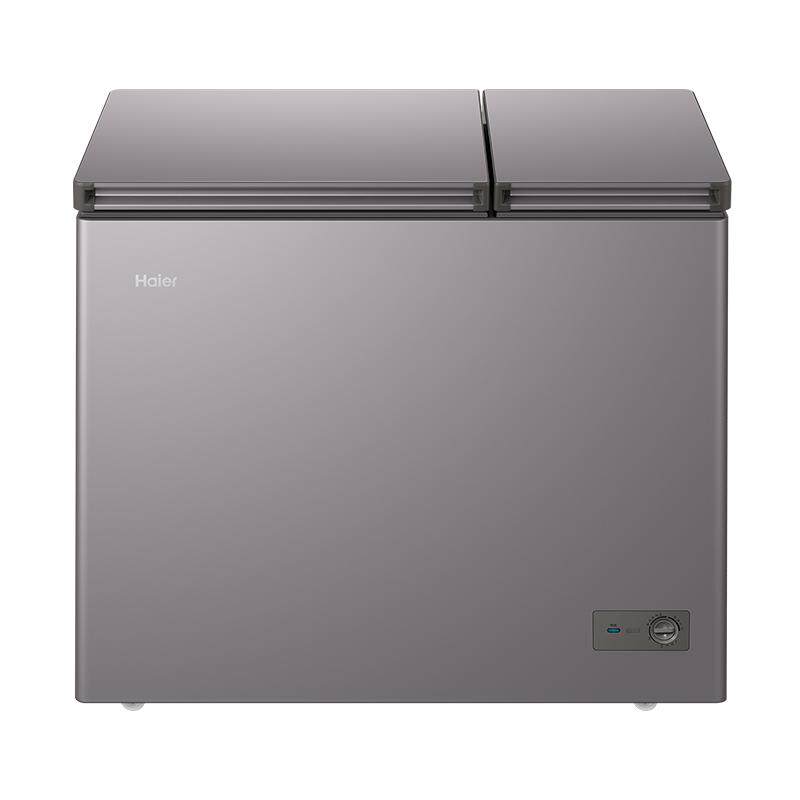 海尔213升冰柜双温大容量小型冷藏冷冻两用卧式冷柜家用冰箱