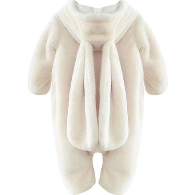 仿兔毛婴儿连体衣棉服加厚冬季