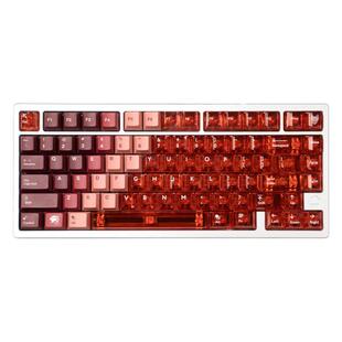 雪山红色赤焰龙渐变键帽透明PBT热升华PC移印原厂Wooting机械键盘