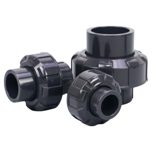 UPVC活接头国标内插水管接头对接器工业化工PVC管件直通配件20 50