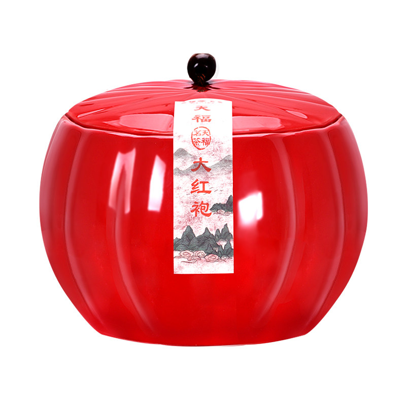 天福茗茶大红袍岩茶乌龙茶瓷罐礼