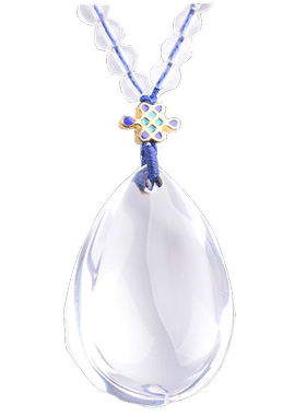 天然白水晶项链吊坠情侣